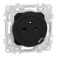 Image Odace - prise 2P+T affleurante + chargeur USB-C 18W Power Delivery - noir onyx