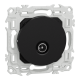 Image Odace - prise TV simple mâle - sortie coaxiale - noir onyx