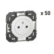  Image Dooxie prises de courant surface avec terre blanc emballage par 50