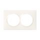  Image Dooxie plaque 2 postes entraxe 57 mm blanc