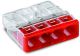  Image Borne wago 2273 - 4 x 0,5 à 2,5mm² transparent / rouge