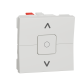 Unica - interrupteur volet-roulant - 3 touches - 6A - 2 mod - Blanc - méca seul