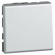  Image Interrupteur ou va-et-vient 10ax 250v~ mosaic 2 modules - alu