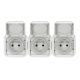 Image Prise de courant 3x2P+T horizontale Plexo composable blanc