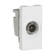  Image Prise tv simple male 1 module blanc mosaic