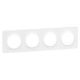  Image Odace styl, plaque blanc 4 postes horizontaux ou verticaux entraxe 71mm