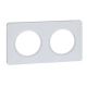  Image Odace touch, plaque blanc 2 postes horiz. ou vert. entraxe 71mm