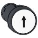  Image Harmony bouton-poussoir affleurant - ø22 - blanc - 1o+1f - noir flèche haute