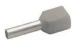 Image Embout de câblage isolé gris pour 2 fils de 2,5² . longueur:10mm
