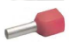Image Embout de câblage isolé rouge pour 2 fils de 1,0². longueur: 8mm