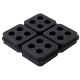 Image Plots amortisseurs elastomere x4  dim 45x45mm epaisseur 21mm charge maxi 3kg/cm2