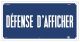 Image plaque alu defense d'afficher