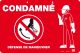 Image PLAQUE PLASTIQUE CONDAMNE