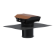  Image Chapeau toiture plastique, d 150/160 mm, rejet 350 m3/h, asp 360 m3/h, tuile