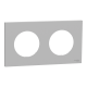  Image Odace - plaque de finition 2 postes - couleur Gris galet