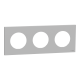  Image Odace - plaque de finition 3 postes - couleur Gris galet