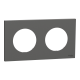  Image Odace - plaque de finition 2 postes - couleur Gris basalte