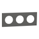  Image Odace - plaque de finition 3 postes - couleur Gris basalte
