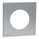  Image Odace Métal - plaque de finition 1 poste - effet Titane support blanc