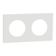  Image Odace - plaque de finition 2 postes - couleur Blanc craie