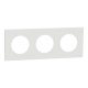  Image Odace - plaque de finition 3 postes - couleur Blanc craie