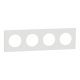  Image Odace - plaque de finition 4 postes - couleur Blanc craie