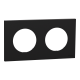  Image Odace - plaque de finition 2 postes - couleur Noir onyx