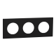  Image Odace - plaque de finition 3 postes - couleur Noir onyx