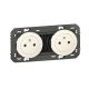  Image Dooxie double prise de courant 2p+t surface pre-cablee blanc