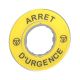  Image Harmony - étiquette circulaire jaune 3d - ø60 - arrêt urgence