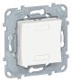 Unica KNX - bouton-poussoir 2 boutons + led - avec support - Blanc