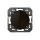  Image Dooxie interrupteur ou va et vient + bouton poussoir noir composable