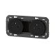  Image Dooxie double prise de courant 2p+t surface pre-cablee noir composable