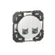  Image Dooxie double prise rj45 cat 6 stp blanc