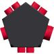 Plénum iso ext. 6 piquages D80mm, 1 piquage D125mm, 1 raccord D125 et D150/160mm