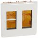  Image Poste de travail encastre 2x4 modules finition plastique blanc