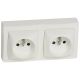  Image Double prise 2p+t 2 postes saillie
