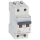 Disjoncteur DX³6000 10kA arrivée haute/départ bas vis 2P 50A courbe B - 2 mod