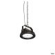 Para flac, suspension intérieure, noir, led, 100w, 4000k, ip65