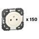 Lot de 150 prises de courant 2P+T Surface dooxie 16A finition blanc
