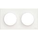  Image Odace styl, plaque blanc 2 postes horizontaux ou verticaux entraxe 71mm