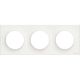  Image Odace styl, plaque blanc 3 postes horizontaux ou verticaux entraxe 71mm