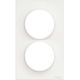  Image Odace styl, plaque blanc 2 postes verticaux entraxe 57mm