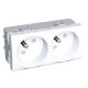  Image Altira - prises doubles 2p+t - blanc polaire