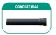Image D.44 CONDUIT  LG 1.20 M
